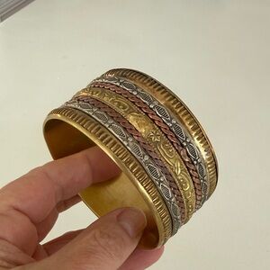 Beautiful Brass and Copper Bangle Bracelet